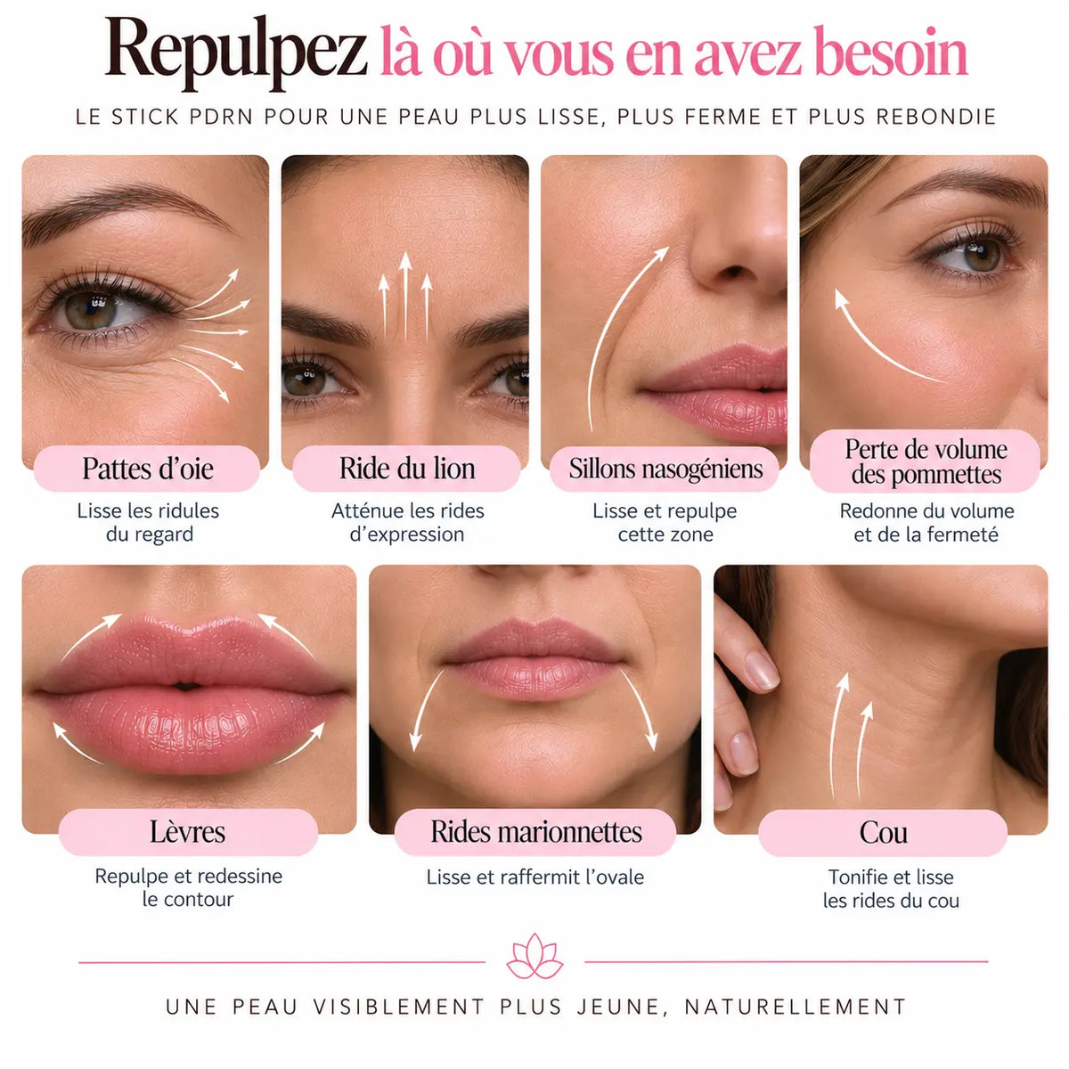 Stick PDRN Volufiline Bio-Collagène - baume anti-âge visage et corps K-Beauty